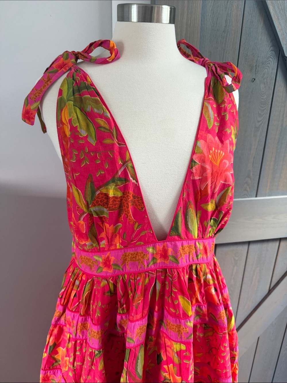 Farm Rio Solar Forest Maxi Dress Size XL - Picture 4 of 12